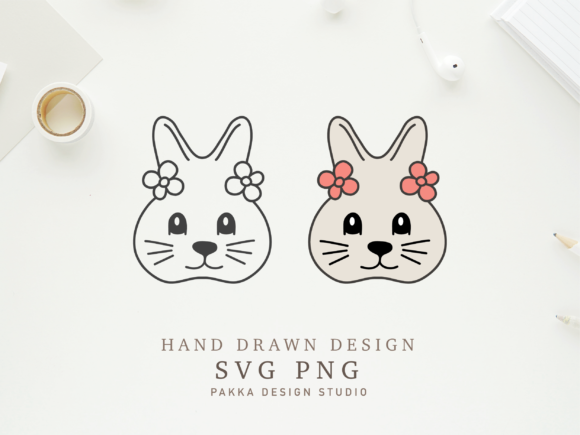 Bunny Face Easter Flower Head Svg Png Review
