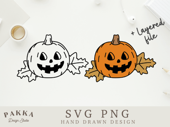 Layered Halloween Pumpkin Leaves SVG PNG Review