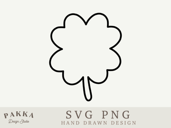 Shamrock Outline SVG PNG for Embroidery Projects